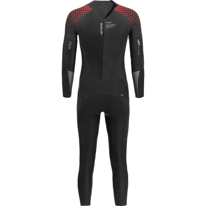 2024 Orca Mnner Apex Float Rckenreiverschluss Triathlon Neoprenanzug MN13 - Red Buoyancy